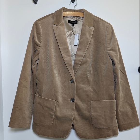 Talbots Tan Corduroy Blazer NWT 14 Classic Preppy Academia Quiet Luxury Jacket - Picture 2 of 10